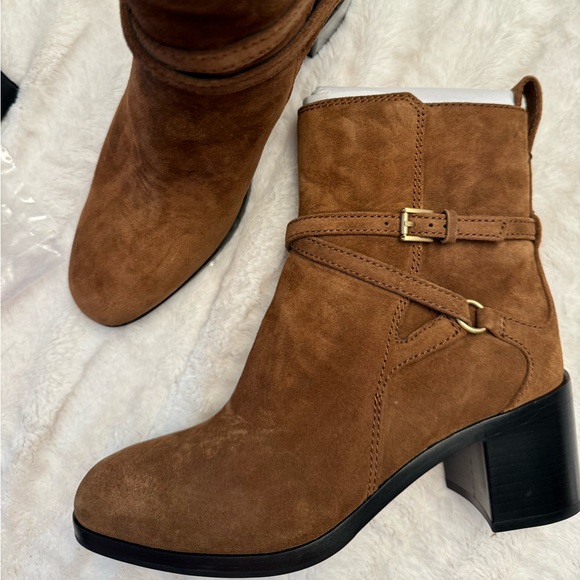 Rag & Bone Boots Hazel Brown Suede Booties New Without Box Size 7.5 and 8 Women - Picture 10 of 14